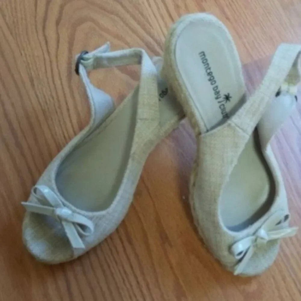 Montego Bay Club Espadrilles Wedges HEELS Shoes Slingback Women's WOMAN'S 6 ½